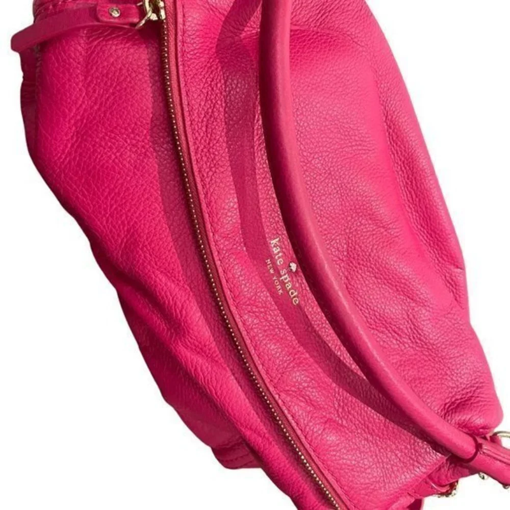 Kate Spade Pebbled Leather Pink Shoulder Crossbody Convertible/Satchel Bag